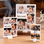 Casse-têtes en ABS personnalisés avec 1 à 5 photos et texte - Décoration de chambre - Cadeau Saint-Valentin anniversaire pour couple famille