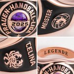 Personalisierter Siegelring mit Geburtsstein Gravuren und Motiven Abschlussring Meisterschaftsring Winterspiele Geschenk für Sportler Absolventen