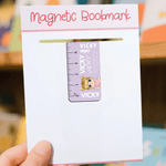 Personalised Multicolour Cartoon Character Magnetic Bookmark Clip with Name and Scale Back to School Birthday Gift for Reader Book Lover
