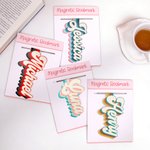 Personalized Retro Style Colourful Stripes Magnetic Bookmark Clip with Name Reading Accessories Birthday Gift for Bookworms
