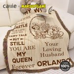 Couverture personnalisée en Marsupilami à longue queue avec nom Cadeau d'anniversaire de Saint-Valentin pour couple | Callie × Marsupilami®.