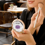 Personalized Crystal Birth Flower Pocket Makeup Mirror with Name Birthday Gift for Women Girls