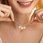 Collana con nome personalizzato e charm a forma di cuore - Regalo di compleanno, anniversario e famiglia
