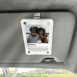 Henkilökohtainen akryyli Photo Car Sun Visor Clip nimi ja teksti Auto tarvikkeet syntymäpäivälahja tyttöystävät ystävät sisaret