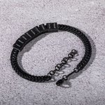 Bracelet en acier inoxydable personnalisé avec 1-12 noms gravés - Cadeau d'anniversaire fête des Pères pour les hommes