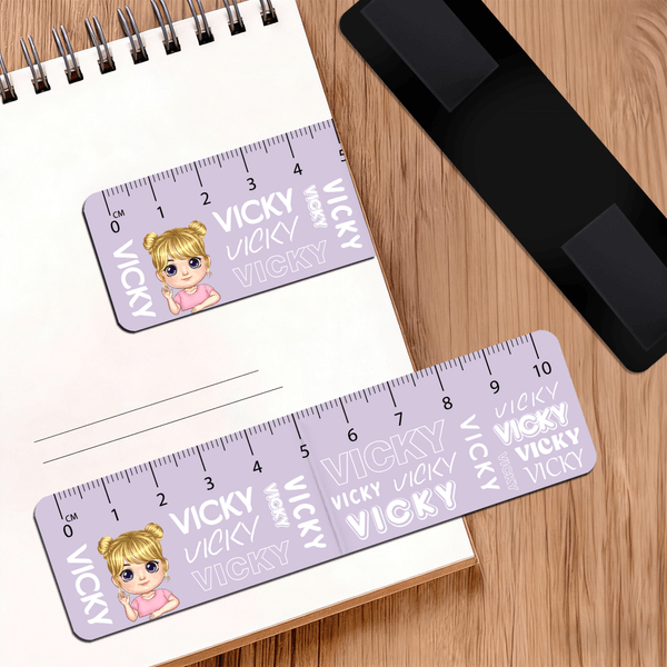 Personalized Multicolor Cartoon Character Magnetic Bookmark Clip with Name and Scale Back to School Birthday Gift for Reader Book Lover