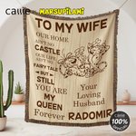 Couverture personnalisée en Marsupilami à longue queue avec nom Cadeau d'anniversaire de Saint-Valentin pour couple | Callie × Marsupilami®.