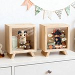 Personalized Chinese Zodiac Auspicious Cloud Clear Wooden Money Box Piggy Bank with Name Desk Decor Birthday Gift for Kids