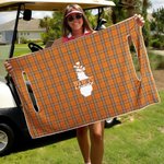 Funda de asiento bordada con corona de palos de golf estilo plaid regalo decorativo
