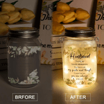 Personalized Floral Butterfly Design Memorial Mason Jar Night Light with Nickname and Text Home Decor Sympathy Gift for Loss of Dad Mom Family