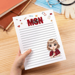 Personalised Stethoscope Cartoon Doctor Nurse 40/80 Pages Notepad with Occupation and Name Nurse Week Appreciation Gift for Doctor Nurse Medical Staff