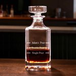 Personalized Pour Line Whiskey Decanter with Engraved Name Birthday Anniversary Gift for Whiskey Lover