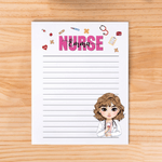 Personalised Stethoscope Cartoon Doctor Nurse 40/80 Pages Notepad with Occupation and Name Nurse Week Appreciation Gift for Doctor Nurse Medical Staff