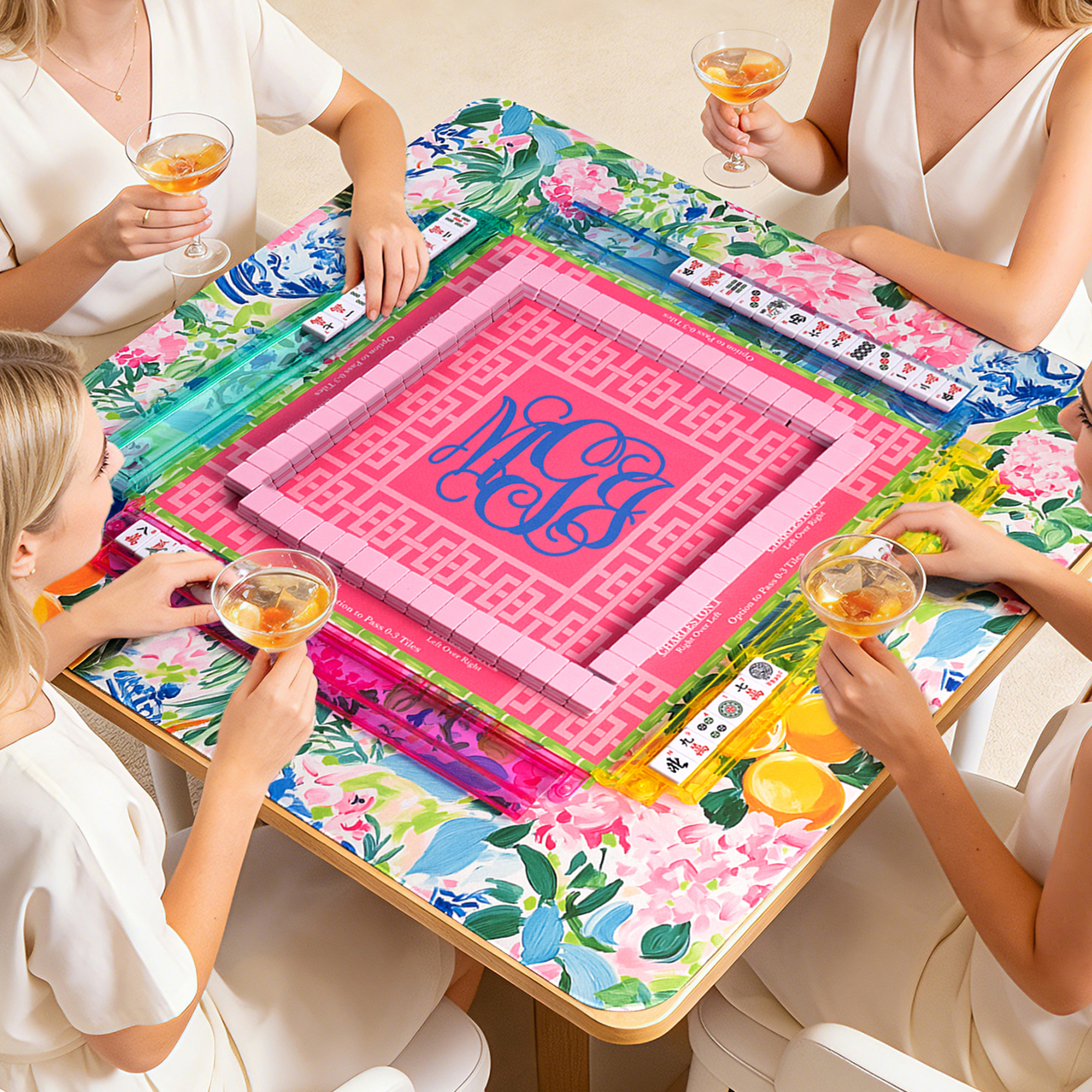 Tapis de Mahjong en néoprène avec sac de rangement Cadeau d'anniversaire pour les amateurs de Mahjong