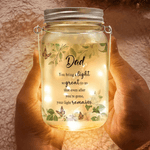 Personalized Floral Butterfly Design Memorial Mason Jar Night Light with Nickname and Text Home Decor Sympathy Gift for Loss of Dad Mom Family
