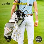 Serviette de golf absorbante avec nom et clip de suspension Cadeau d'anniversaire pour les amateurs de golf | Callie × Marsupilami®.
