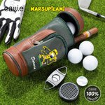 Personalized Long-Tailed Marsupilami PU Leather Golf Bag with Name Golf Gear Organizer Birthday Father's Day Gift for Golfer | Callie × Marsupilami®