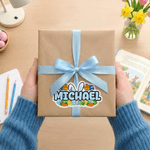 Personalized Cute Easter Bunny Ears Waterproof Stickers Labels with Name Gift Decoration Easter Day Party Favors for Kids