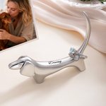 Henkilökohtainen Suloinen Mäyräkoira Dog Ring Holder nimi Home Decor Syntymäpäivä Vuosipäivä Lahja naisille