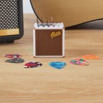 Personalized 3D Printed Retro Guitar Amp Shape Guitar Picks Storage Box with Name Birthday Gift for Musician Guitar Player