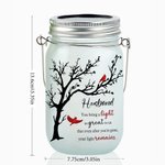 Personalized Memorial Tree Cardinal Glowing Mason Jar with Nickname and Text  Home Decor Sympathy Gift for Loss of Dad Mom