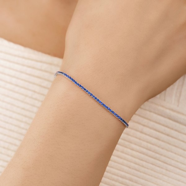 Personalized Minimalist Style Initial Charm Sterling Silver Tennis Bracelet Dainty Jewellery  Birthday Anniversary Gift for Women Tennis Lovers