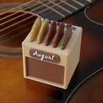 Personalized 3D Printed Retro Guitar Amp Shape Guitar Picks Storage Box with Name Birthday Gift for Musician Guitar Player