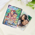 Personalisierte TCG Sammelkarte mit Ihrem Foto als Anime Illustration, Wunschtext und Glitzer-Effekt, Jahrestag Valentinstag Geschenk für Paare