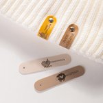 Etichette personalizzate in pelle con nome per prodotti fatti a mano e lavori a maglia - Regalo per artigiani creativi