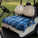 Gepersonaliseerde Plaid Golfkar Stoelhoes Golfkar-deken voor 2 Personen met Naam en Initiaal Verjaardagscadeau voor Golfers en Golfliefhebbers