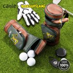 Personalized Long-Tailed Marsupilami PU Leather Golf Bag with Name Golf Gear Organizer Birthday Father's Day Gift for Golfer | Callie × Marsupilami®
