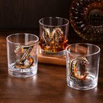 Personalized Dragon Initial Name 10 oz Old Fashioned Rock Whiskey Glass Birthday Father's Day Gift for Man Bartender Whiskey Enthusiast
