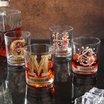 Personalisiertes 295 ml Whisky Glas im Barocken Viktorianischen Design mit Initiale Namen Valentinstag Jahrestag Geschenke für Paar Whisky-Liebhaber