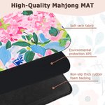 Personalizzato Design floreale Vine Monogram Tappetino Mahjong in neoprene con sacchetto di stoccaggio Regalo di compleanno per la notte di gioco per gli amanti del Mahjong