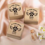 Gepersonaliseerde Foto Engelenvleugels Herinneringsflesje voor Huisdiervacht met Doos Herdenkingsgeschenk bij Huisdierverlies voor Huisdiereigenaren