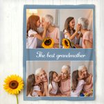 Personalizada Multicolor 1-12 Fotos Collage Suave manta con texto Decoración del hogar Regalo de cumpleaños para la familia Amigos