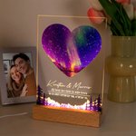 De Nacht Waarop Ons Verhaal Begon - Gepersonaliseerde LED Nachtlampje met Datum en Tekst Valentijnsdagcadeau voor Koppel