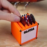 Personalized 3D Printed Retro Guitar Amp Shape Guitar Picks Storage Box with Name Birthday Gift for Musician Guitar Player