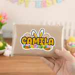 Personalized Cute Easter Bunny Ears Waterproof Stickers Labels with Name Gift Decoration Easter Day Party Favors for Kids
