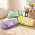 Henkilökohtainen vesiväri Bow Bunny pääsiäismuna pääsiäismuna raidallinen kankaalle suuri kapasiteetti matkalaukku nimi ja olkahihna pääsiäinen lahja lapsille