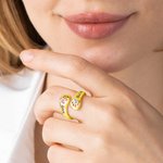 Personalized Dog Paw Double Heart Birthstones Sterling Silver Ring with Name Dainty Jewelry Birthday Memorial Remembrance Gift for Women Pet Lovers