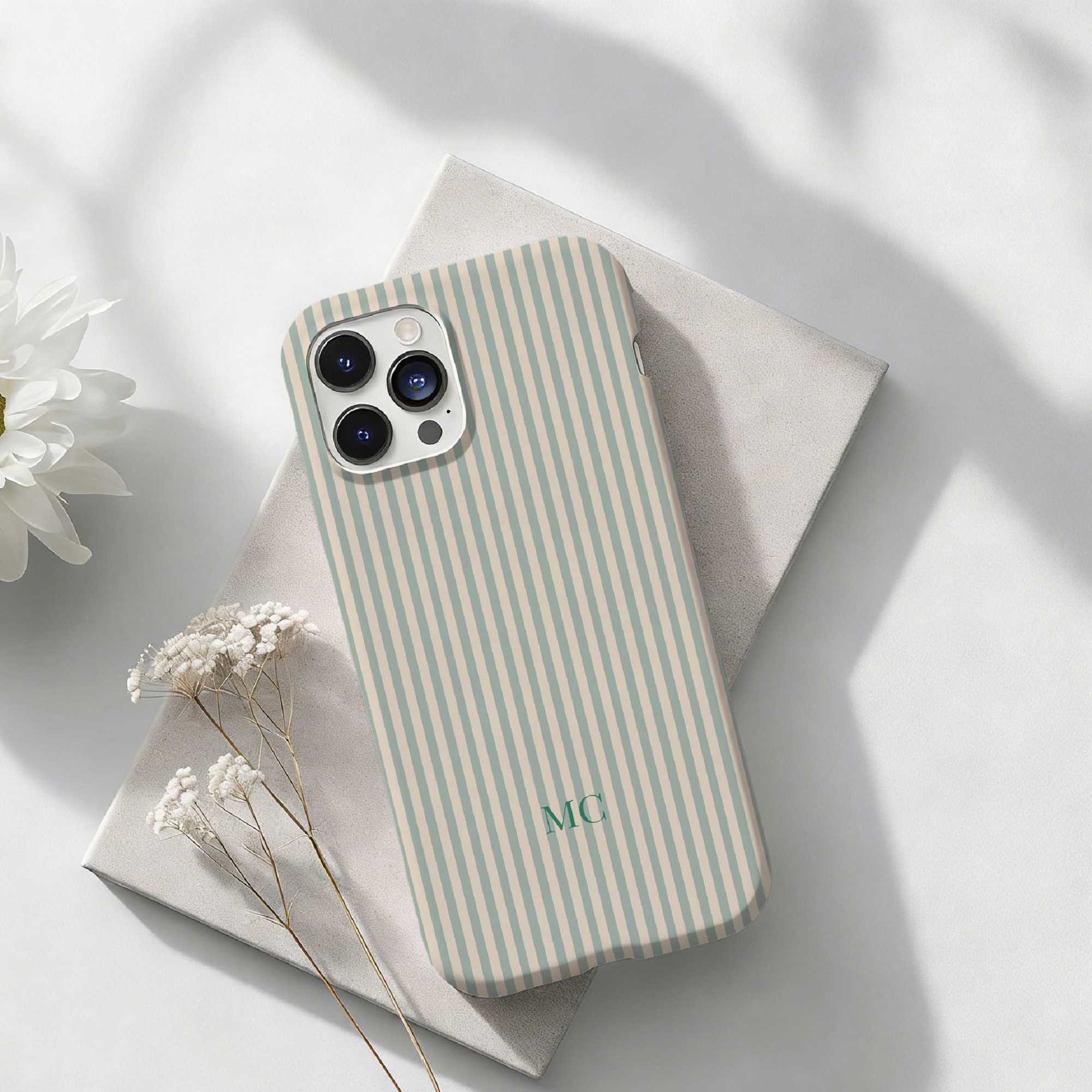 Etui de téléphone personnalisé à rayures pour iPhone ou Samsung Utilisation quotidienne Cadeau d'anniversaire pour la famille ou un(e) ami(e)