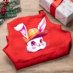 Personalized Cute Easter Bunny Adjustable Kid Apron Chef Hat Set with Name and Pocket Cooking Accessory Easter Gift for Boys Girls