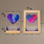 De Nacht Waarop Ons Verhaal Begon - Gepersonaliseerde LED Nachtlampje met Datum en Tekst Valentijnsdagcadeau voor Koppel