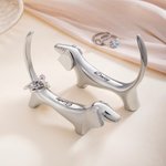 Henkilökohtainen Suloinen Mäyräkoira Dog Ring Holder nimi Home Decor Syntymäpäivä Vuosipäivä Lahja naisille