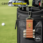 Personalized Marsupilami PU Leather Golf Tee Holder Bag Tag with Name and 5 Pcs Bamboo Tees Sports Gift for Golf Players | Callie × Marsupilami®