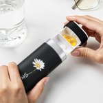 Personalized Food-grade Birth Flower Weekly Pill Organizer 7-Day Pill Box with Large Compartment Travel Health Gift for Family Friend