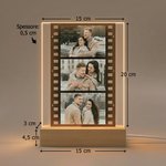 Luce notturna LED a pellicola personalizzata con 3 foto, luce a 7 colori - Regalo di San Valentino per coppia
