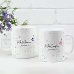 Personalized Simple Love White Mug with Name & Date Valentine's Day  Anniversary Gift for Couple