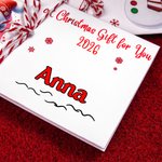 Gepersonaliseerde kerstmuts sneeuwpop geld portemonnee met naam voor het houden van contant geld cadeaukaart Inclusief gratis envelop Ideaal kerstcadeau voor kinderen